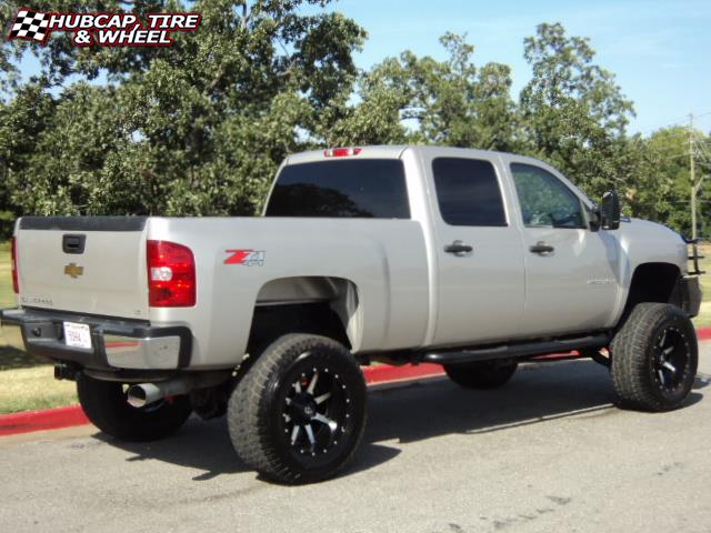 vehicle gallery/chevrolet silverado 2500 hd fuel maverick d262 20X12  Black & Milled wheels and rims